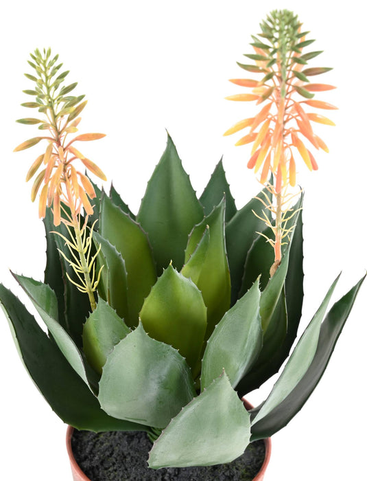 Agave Artificiale Da Fioritura In Vaso 50Cm Verde