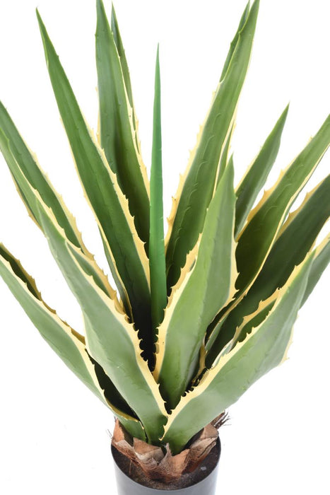 Agave Artificiale Indoor Outdoor 80Cm Verde Giallo