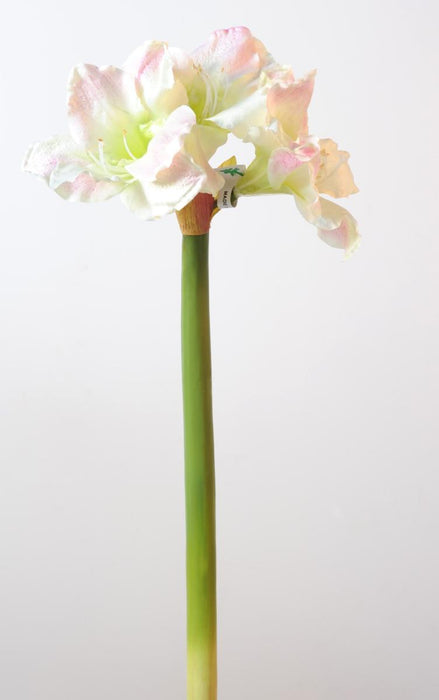 Amaryllis Artificiale 3 Fiori Bianchi 70Cm