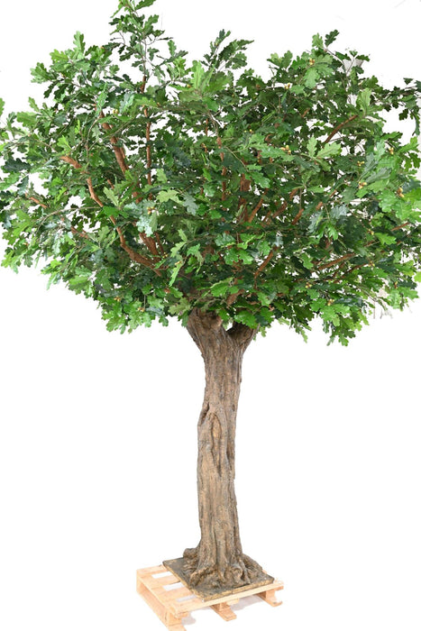 Quercia Artificiale 370Cm Con Piastra Decorativa