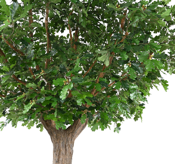 Quercia Artificiale 370Cm Con Piastra Decorativa