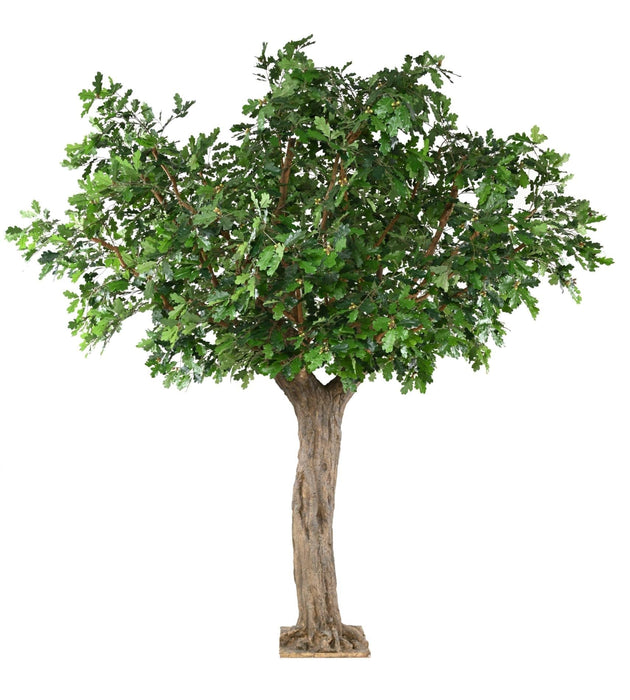 Quercia Artificiale 370Cm Con Piastra Decorativa