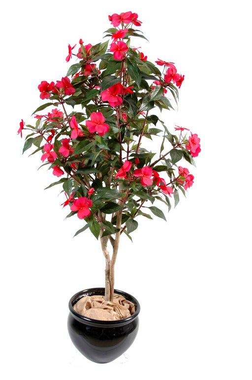Albero Artificiale Impatiens Fucsia H.110Cm Pianta Da Interno