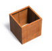 Fioriera Quadrata In Acciaio Corten 80X80 Cm Aspetto Arrugginito