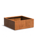 Fioriera Quadrata In Acciaio Corten Aspetto Arrugginito 100 Cm
