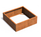 Fioriera Rustica Quadrata In Acciaio Corten 120X40Cm