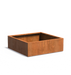 Fioriera Rustica Quadrata In Acciaio Corten 120X80Cm
