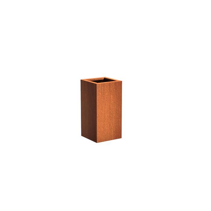 Fioriera Quadrata Alta Corten H.80X40Cm Ruggine