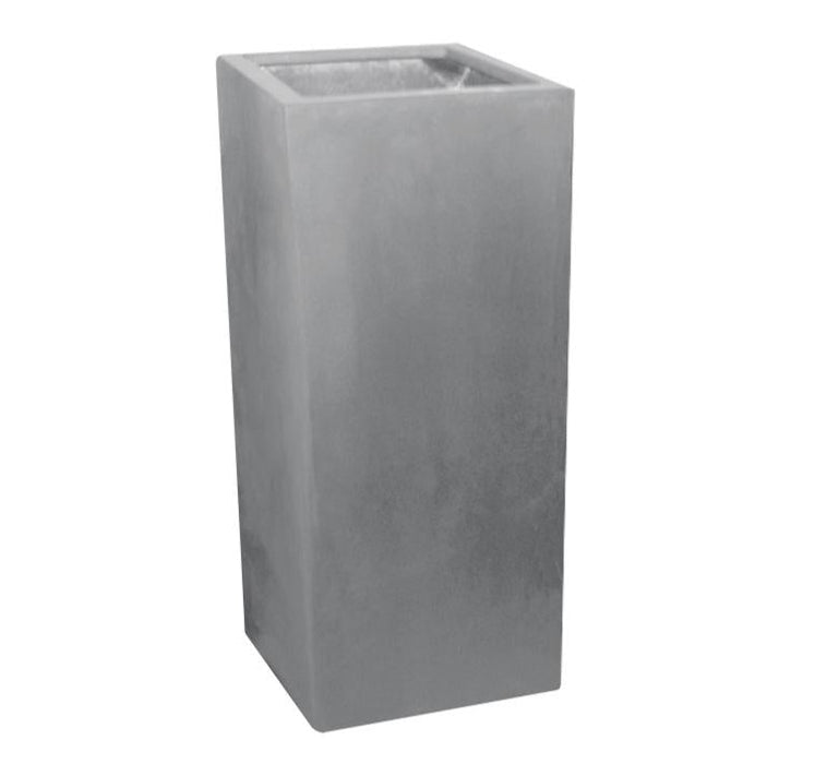 Fioriera Cubo Alto 100Cm Fiberstone Grigio