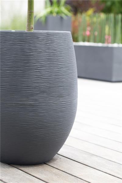 Fioriera In Grafite A Uovo Da 50 Cm Per Interni Ed Esterni