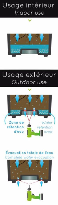 Fioriera In Grafite A Uovo Da 50 Cm Per Interni Ed Esterni