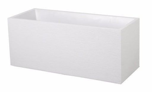 Fioriera Da Esterno Con Riserva D'acqua 99,5 Cm Bianca