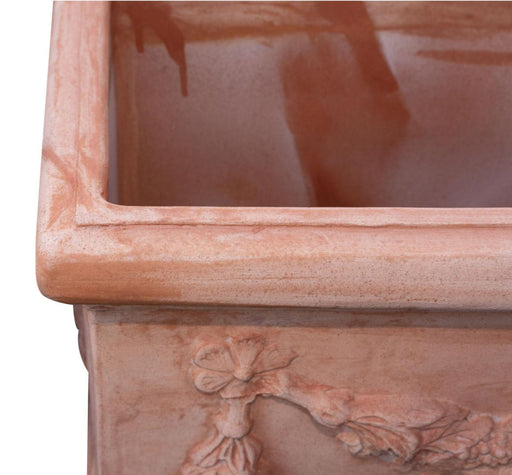 Vassoio Cubo In Terracotta Per Piante 50X43 Cm