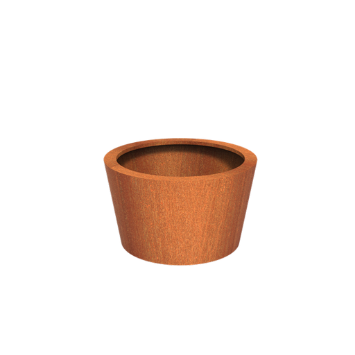 Fioriera Cado In Acciaio Corten Arrugginito 60Cm