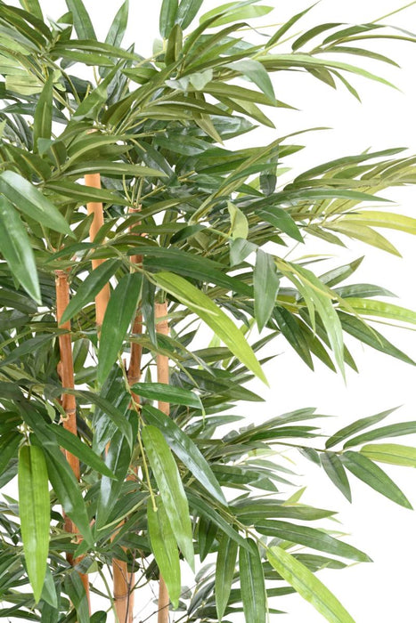 Bambù Artificiale 7 Canne 1100 Foglie 175 Cm Verde