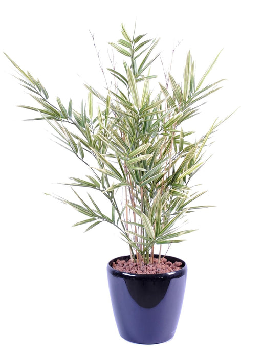 Bambù Artificiale Variegato Crema Verde 70 Cm