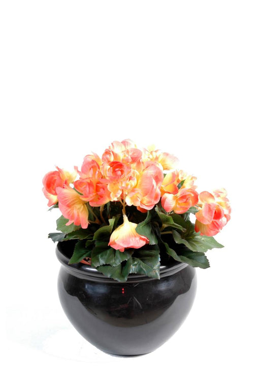 Mini Begonia Rosa Artificiale Su Paletto 20 Cm