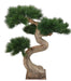 Pino Bonsai Artificiale Su Decorazione Platino H.92Cm