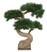 Pino Bonsai Artificiale Su Decorazione Platino H.92Cm