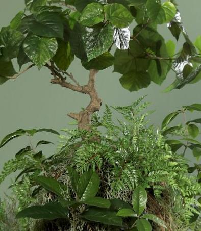 Bonsai Artificiale Pendente 100 Cm Per La Decorazione D'interni