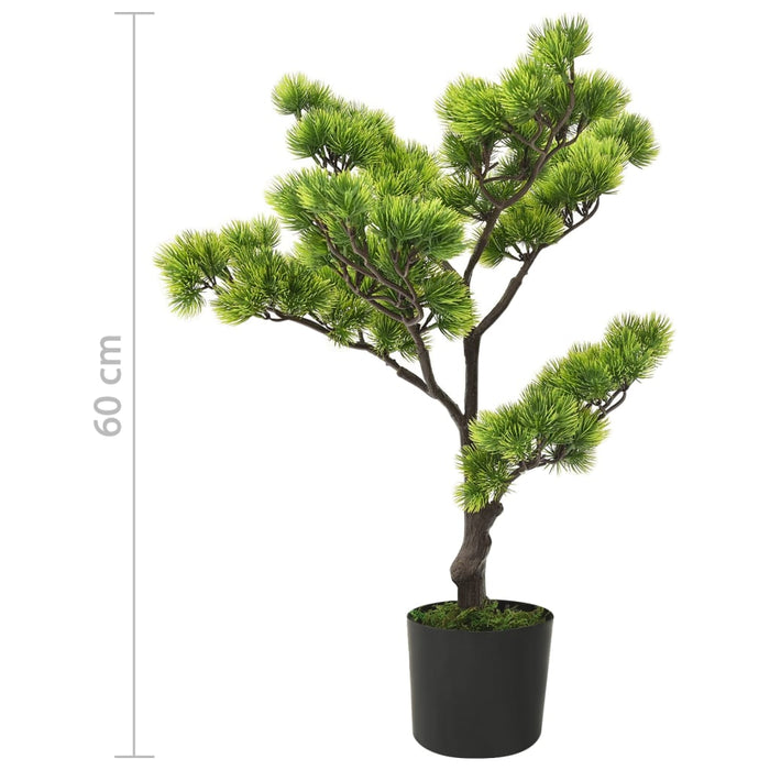 Bonsai Pino Artificiale Con Vaso 60 Cm Verde