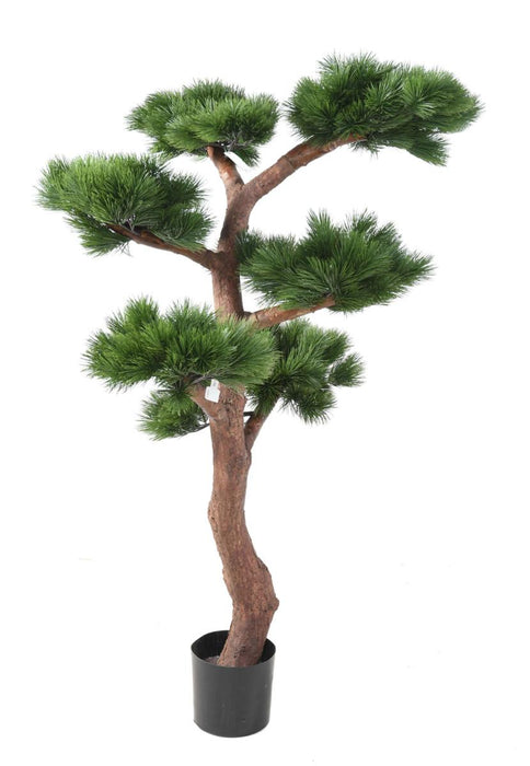 Pianta Decorativa Bonsai Di Pino Artificiale Resistente Ai Raggi UV 150 Cm