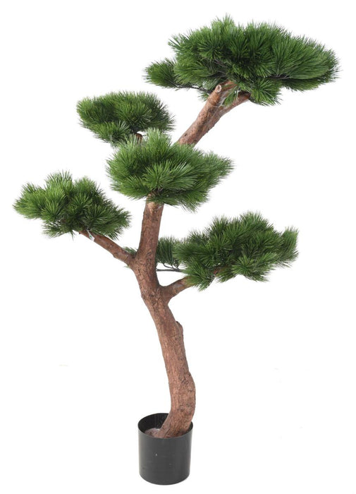 Pianta Decorativa Bonsai Di Pino Artificiale Resistente Ai Raggi UV 150 Cm