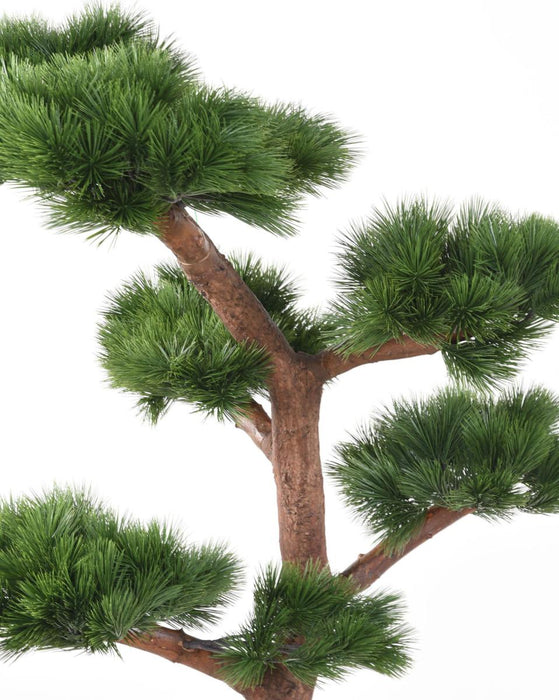 Pianta Decorativa Bonsai Di Pino Artificiale Resistente Ai Raggi UV 150 Cm