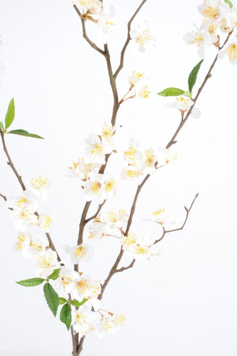 Ramo Di Ciliegio Bianco Artificiale 76 Fiori 115Cm