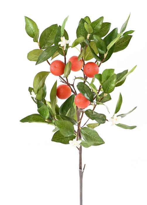 Ramo Di Arancio Artificiale Con Fiori E Frutti