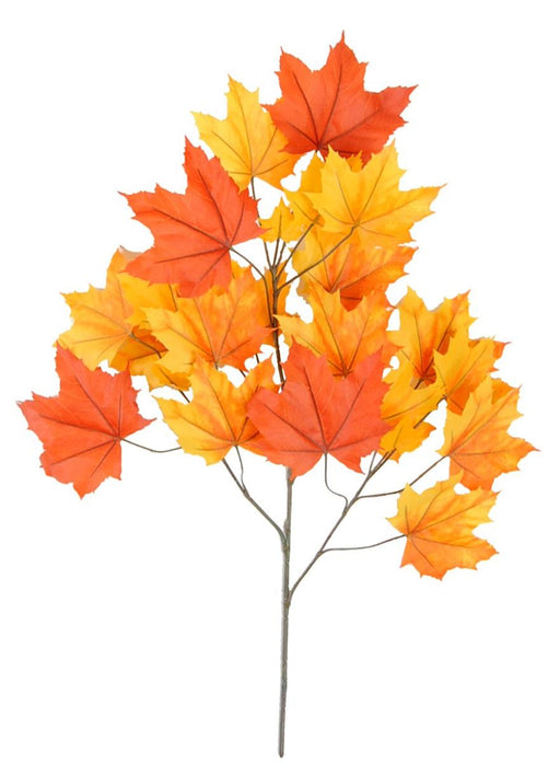 Ramo Artificiale Platano Giallo Rosso 79 Cm