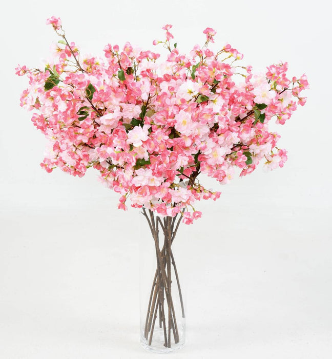 Ramo Di Ciliegio Artificiale 105 Cm Fiori Rosa