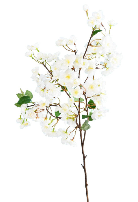 Ramo Di Ciliegio Artificiale Fiori Bianchi 105 Cm