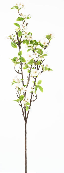 Ramo Di Melo Artificiale 125 Cm Fiori Bianchi