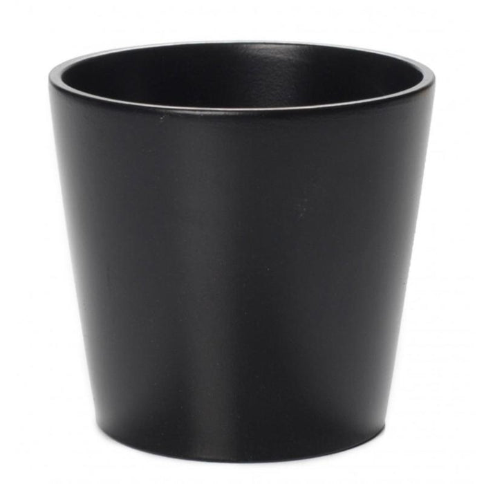 Vaso Per Piante In Ceramica Nera Da 13,5 Cm Per Interni Ed Esterni