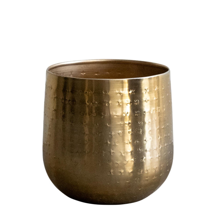 Vaso Per Piante Dorato - H16 Cm, Ø16 Cm