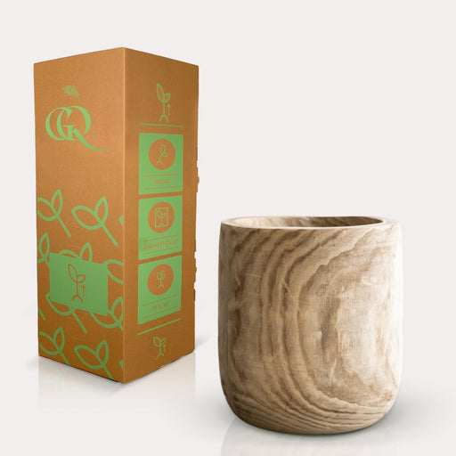 Vaso Per Piante In Legno - H42 Cm, Ø40 Cm