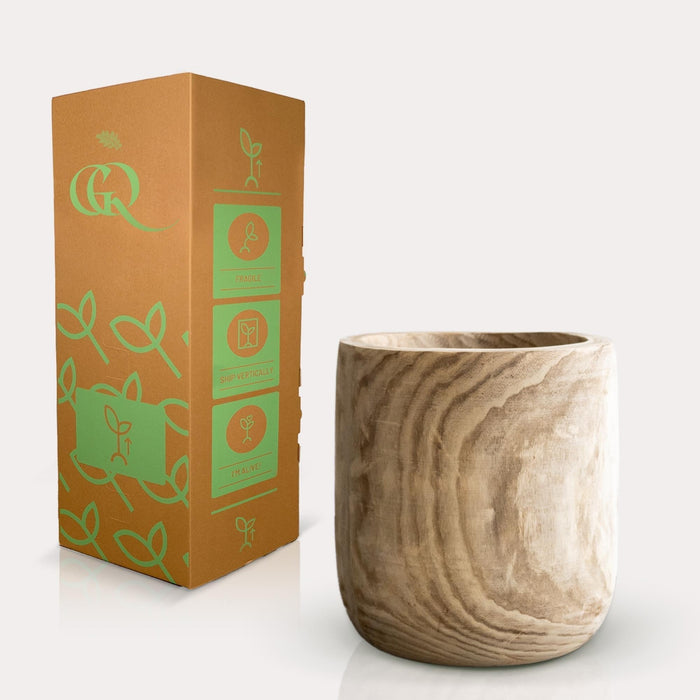 Vaso Per Piante In Legno - H42 Cm, Ø40 Cm