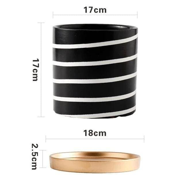 Vaso Per Piante Zibra In Bianco E Nero