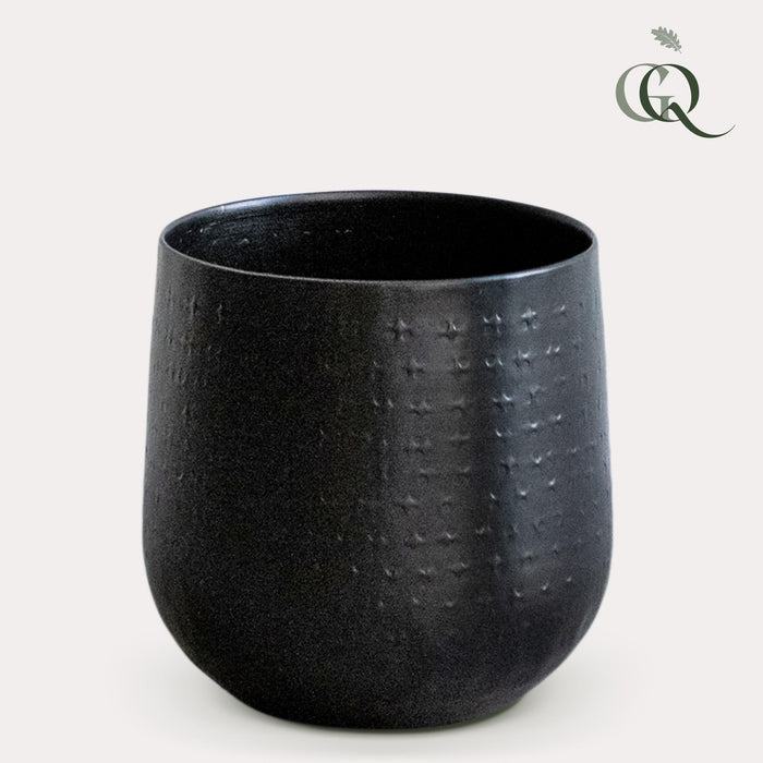 Vaso Per Piante Nero - H16 Cm, Ø16 Cm