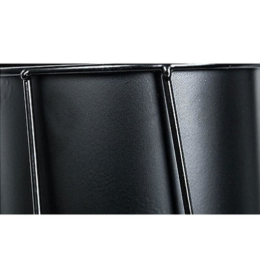 Fioriera Con Piedistallo In Ceramica Geometrica Nera