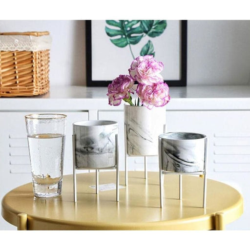 Vaso Per Piante In Ceramica Imitazione Marmo