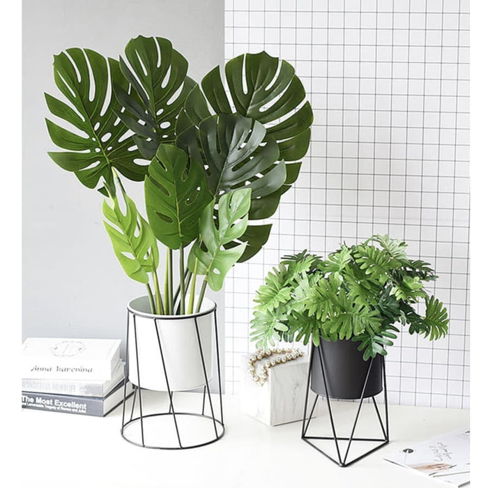 Coprivaso Per Piante In Ceramica Triangolare Nero