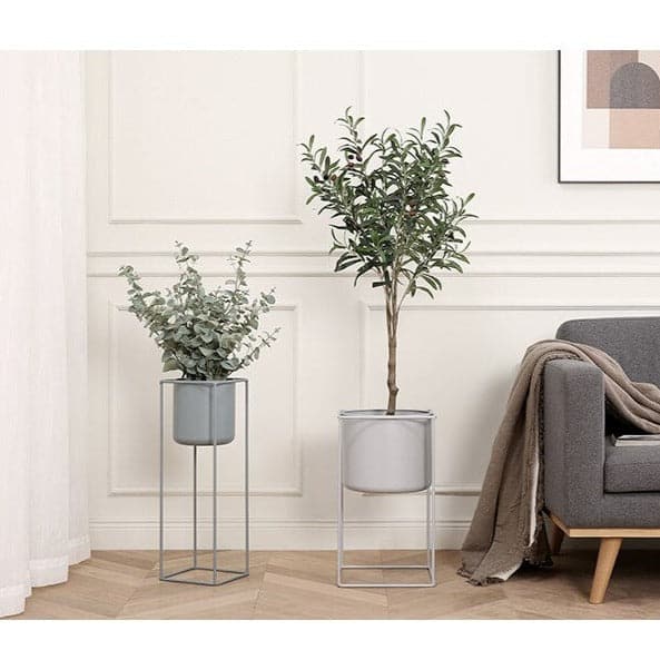 Vaso Per Piante Cuadrado Nero In Piedi