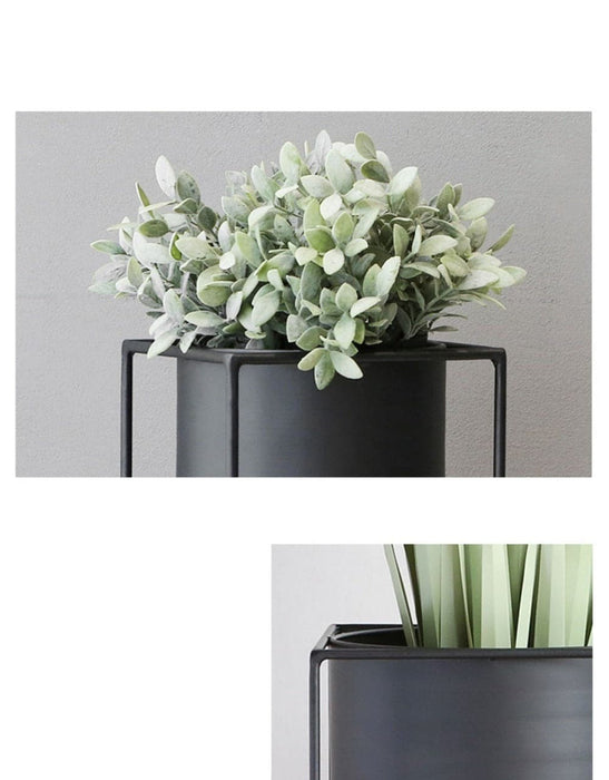 Vaso Per Piante Cuadrado Nero In Piedi