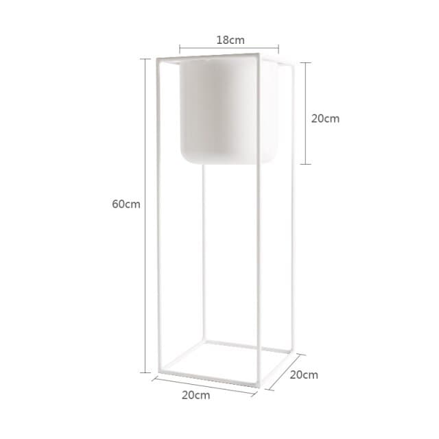 Vaso Per Piante Cuadrado Nero In Piedi