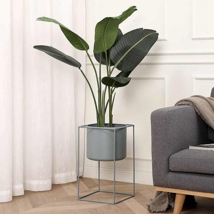 Vaso Per Piante Cuadrado Nero In Piedi