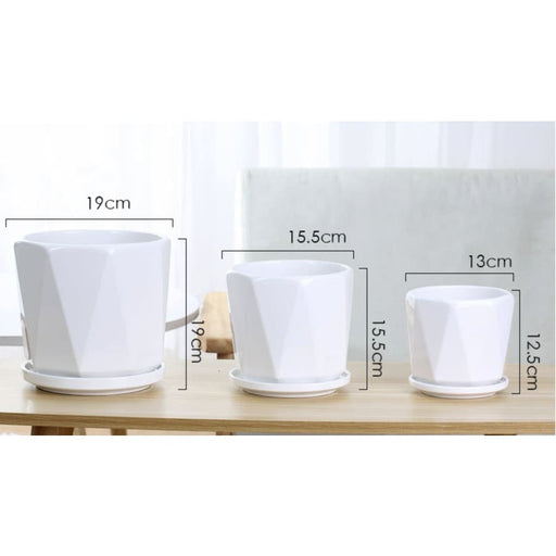 Supporto Per Vaso Da Fiori In Ceramica Bianca Curva