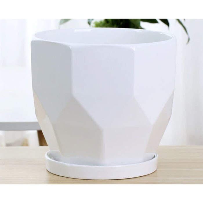 Supporto Per Vaso Da Fiori In Ceramica Bianca Curva