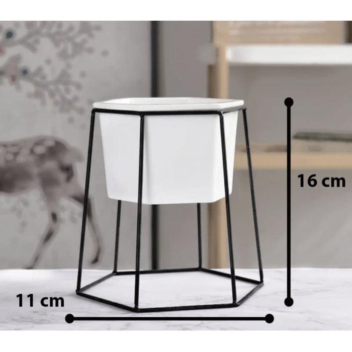 Fioriera Geometrica Scandinava In Piedi